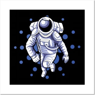Cardano ADA Astronaut to the moon Cryptocurrency Logo Posters and Art
